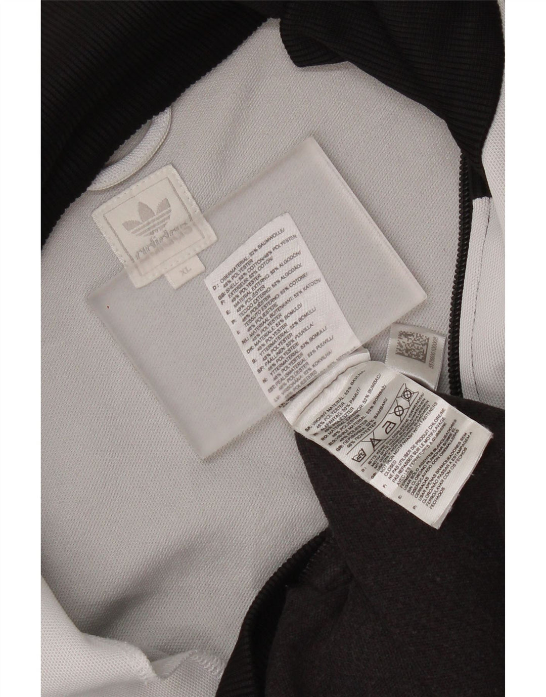 Adidas Męska bluza dresowa z grafiką, XL, czarna, bawełniana, z blokami kolorów