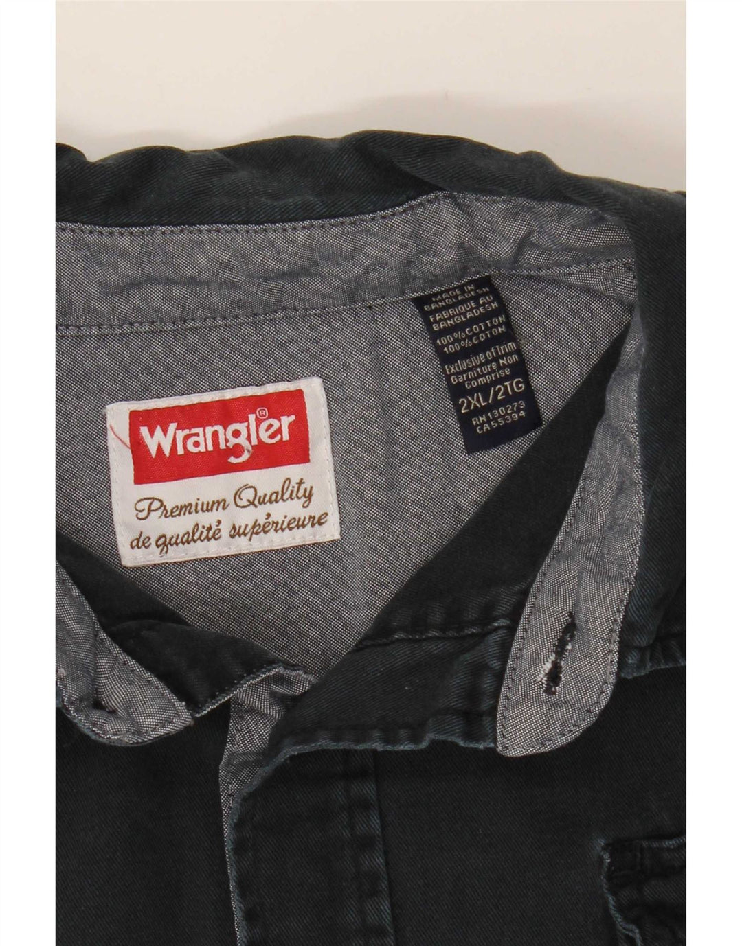 Koszula męska Wrangler 2XL, granatowa, bawełniana