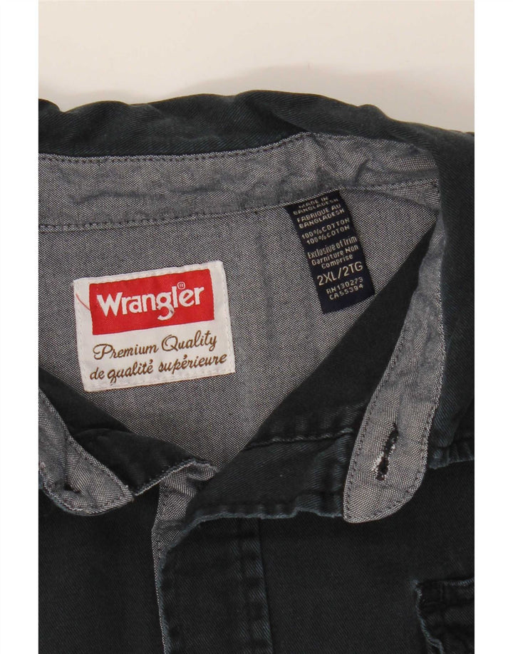 Koszula męska Wrangler 2XL, granatowa, bawełniana