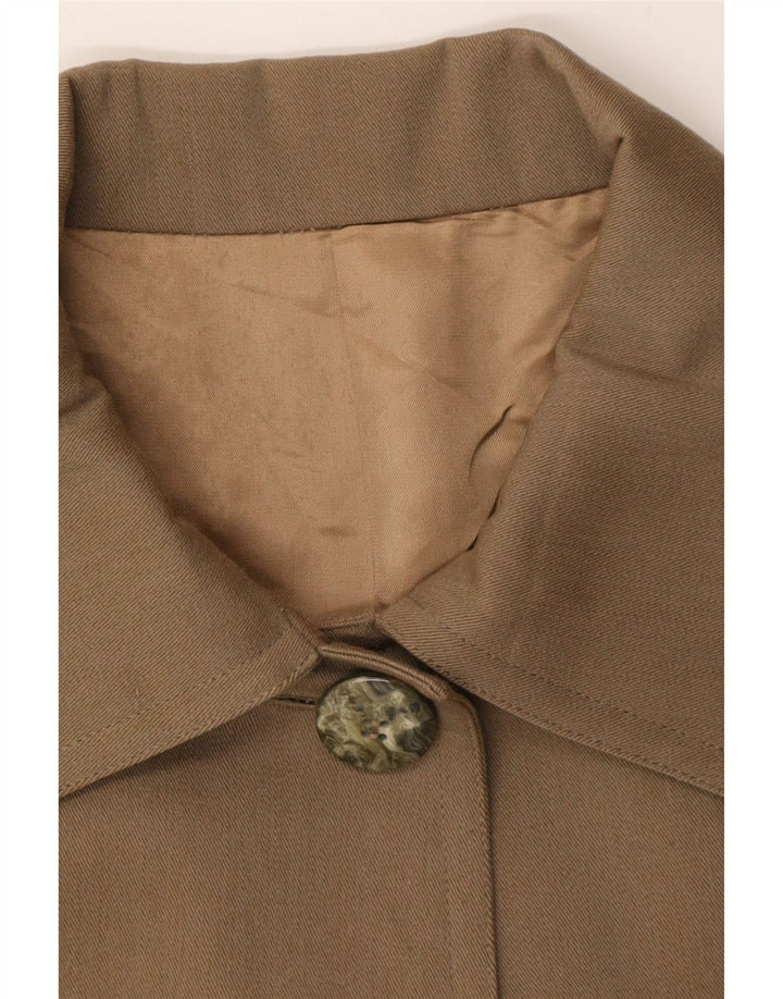 Vintage damski płaszcz oversize UK 18 XL brązowy