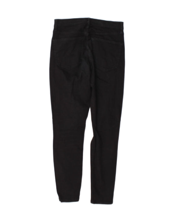 Damskie jeansy rurkowe Topshop Jamie Distressed W28 L26 Czarny poliester