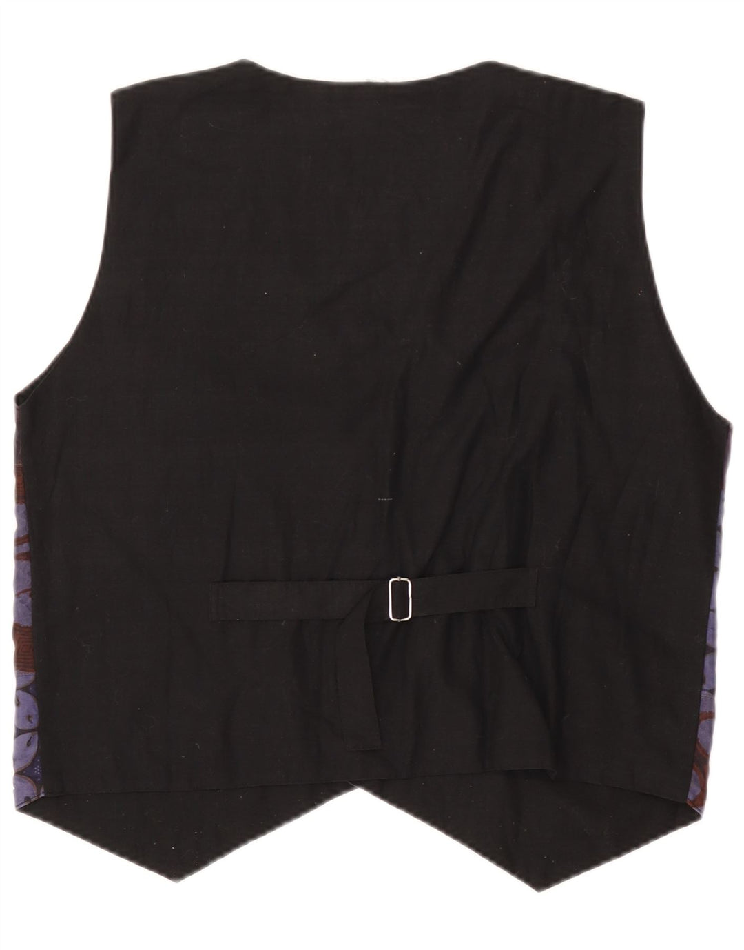 Vintage męska kamizelka, średnio fioletowa, patchworkowa bawełna