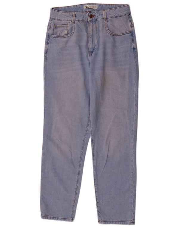 Damskie zwężane dżinsy z wysokim stanem Zara EU 40 Medium W30 L29 Niebieskie bawełniane
