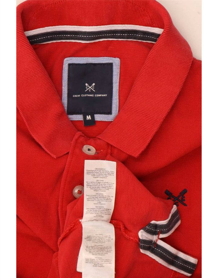 Crew Clothing Męska koszulka polo Średnio czerwona bawełniana