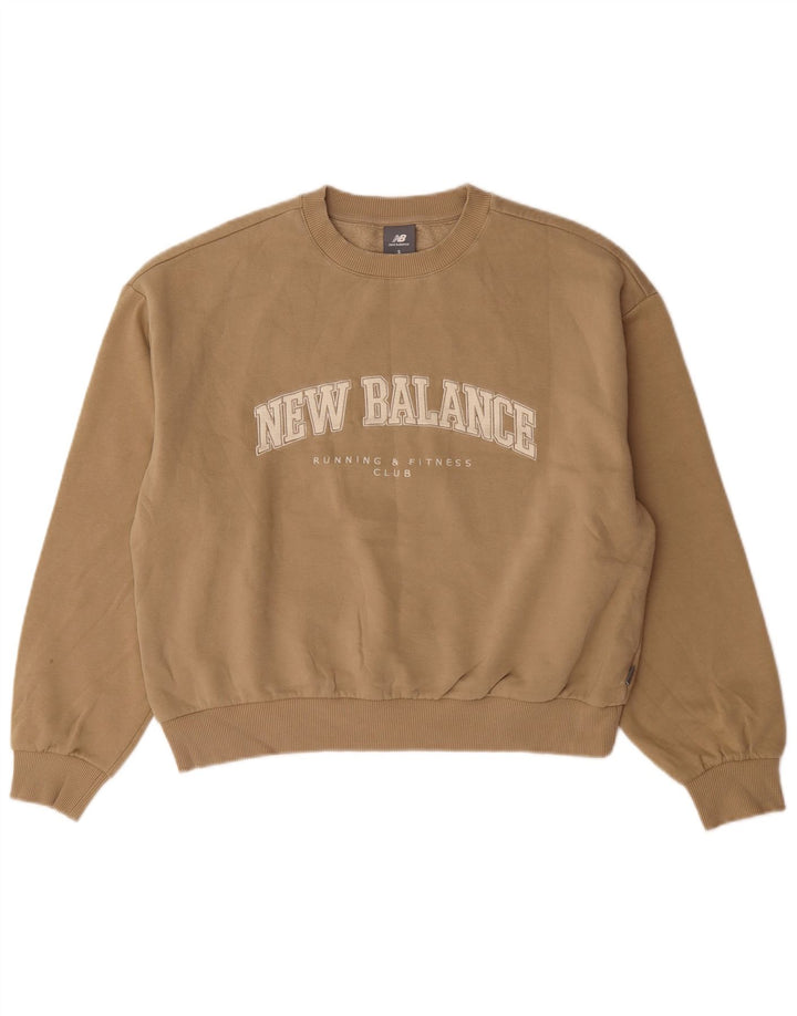 Damska bluza oversize New Balance Graphic UK 10 Small Beige