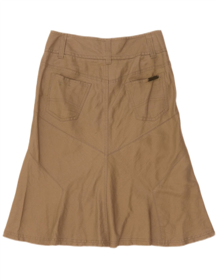 Marlboro Classics Damska spódnica w kształcie litery A EU 38 Medium W26 Khaki Linen
