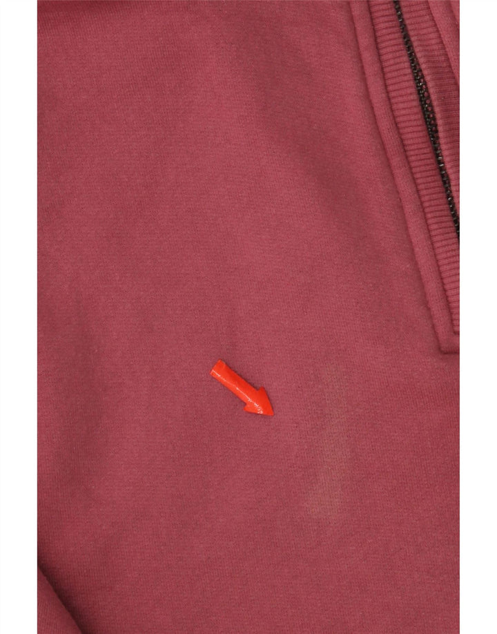 Crew Clothing Damska bluza z zamkiem błyskawicznym, średnioróżowa, bawełniana