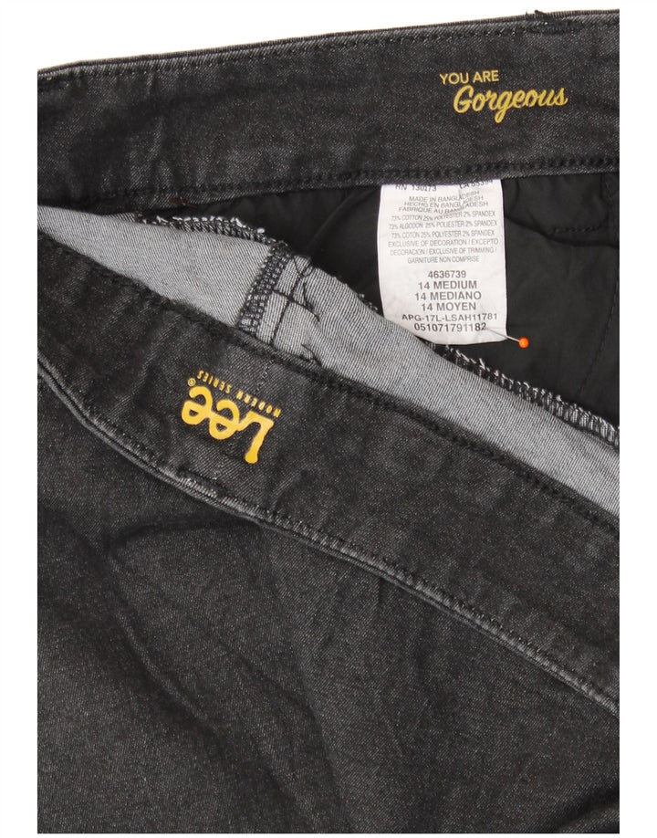 Damskie proste spodnie LEE z serii Modern Series US 14 XL W36 L31 czarne