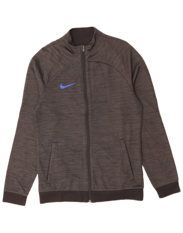 Męska kurtka dresowa NIKE Dri Fit, mała, szara, nakrapiana, poliester
