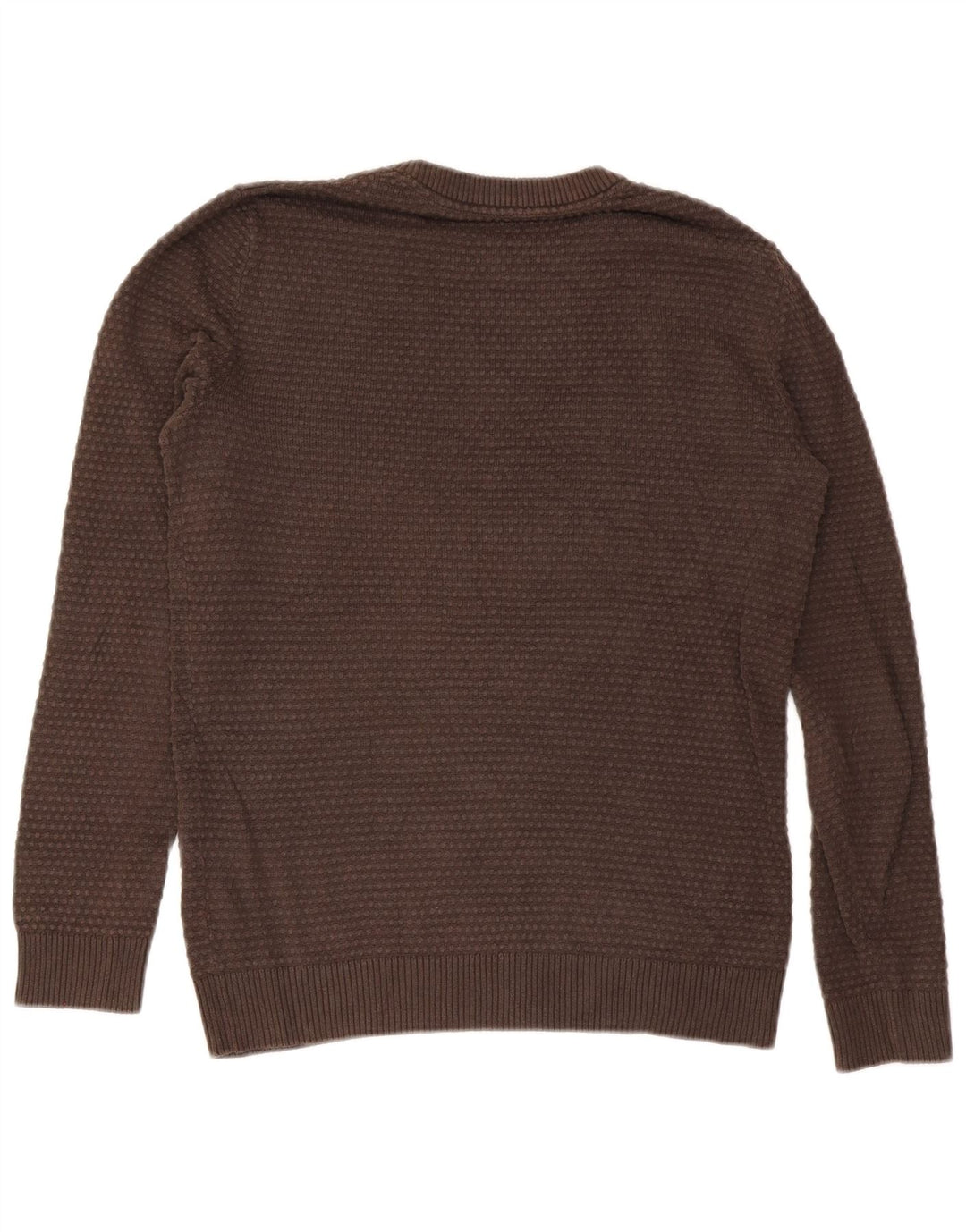 Męski sweter Jack & Jones z okrągłym dekoltem, średniobrązowy, bawełniany