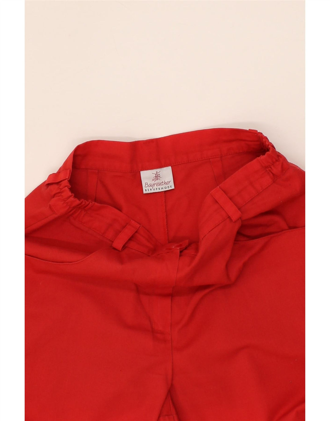 VINTAGE Womens Tapered Casual Trousers EU 40 Medium W30 L31 Red Polyester Vintage Vintage and Second-Hand Vintage from Messina Hembry 