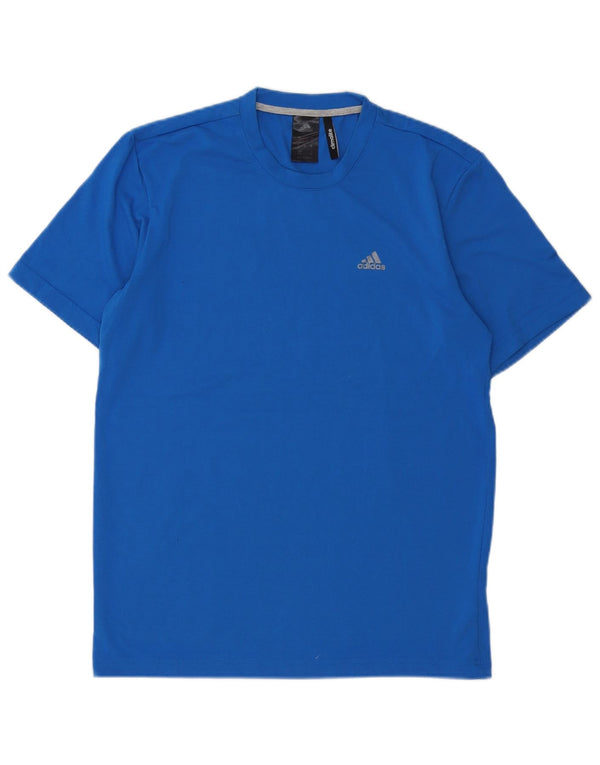 Adidas Męski T-shirt Climalite Top Mały Niebieski Poliester