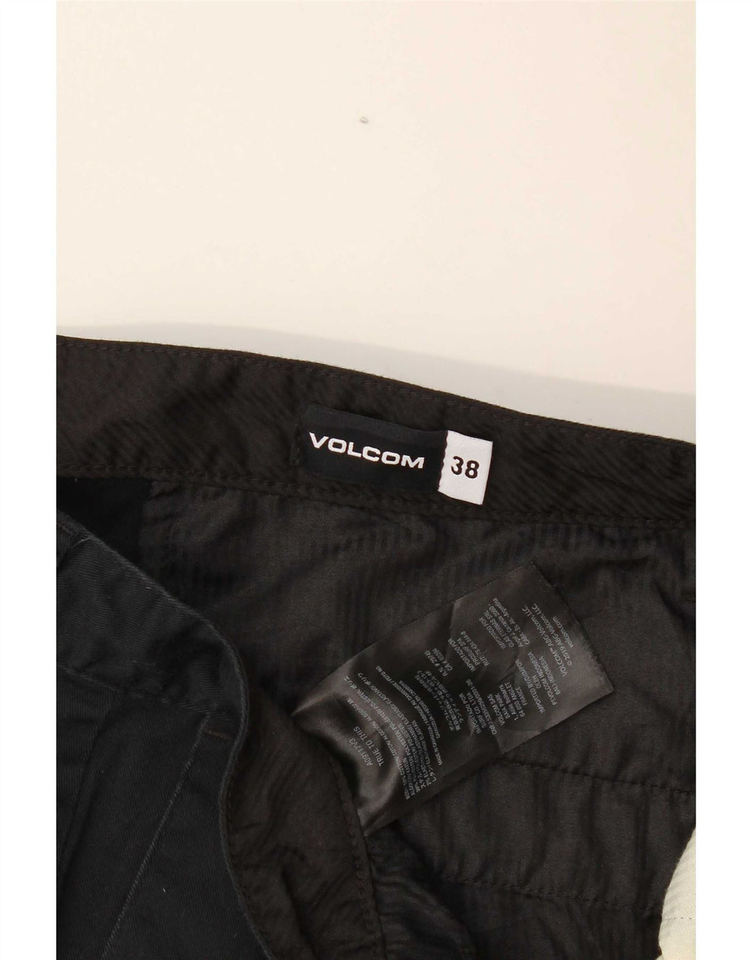 Męskie spodenki chino Volcom W38 XL, czarne, bawełniane