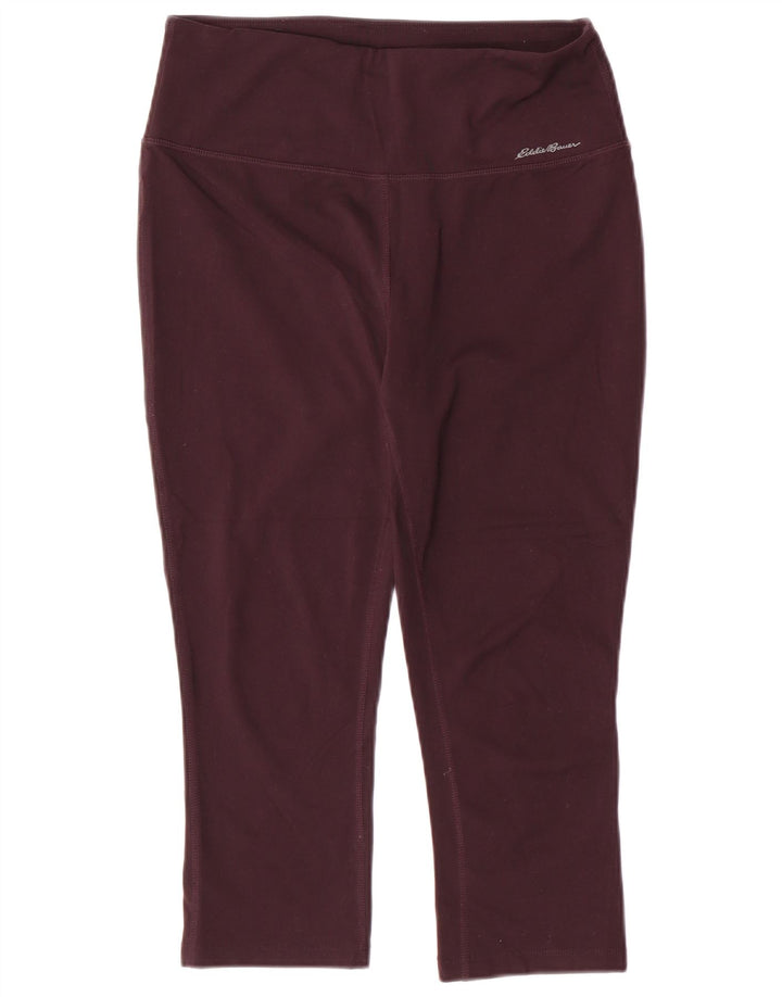 Damskie legginsy Capri Eddie Bauer UK 12, średni bordowy poliester