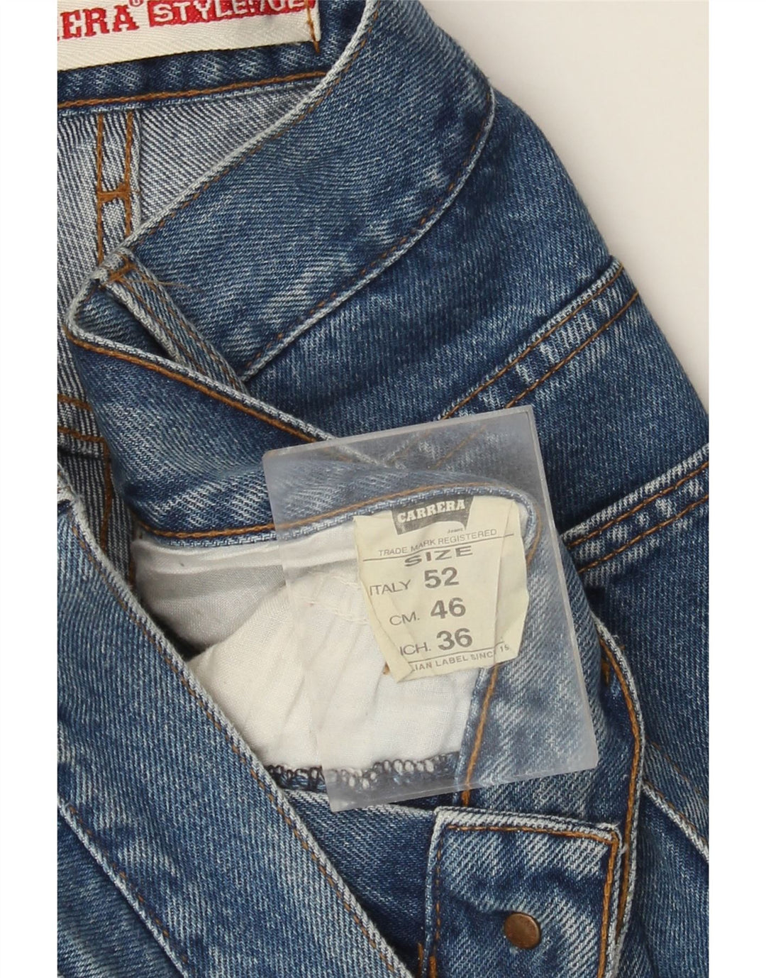 Męskie proste dżinsy Carrera IT 52 XL W36 L31 Niebieskie bawełniane