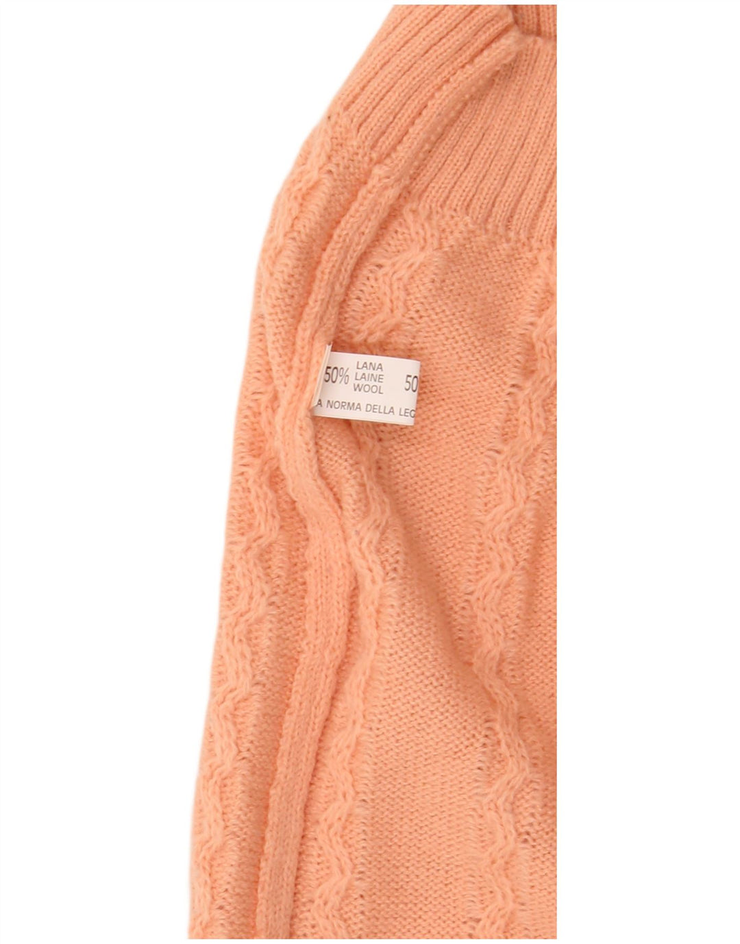 Sweter damski w stylu vintage z okrągłym dekoltem UK 16, duży, różowy, wełniany