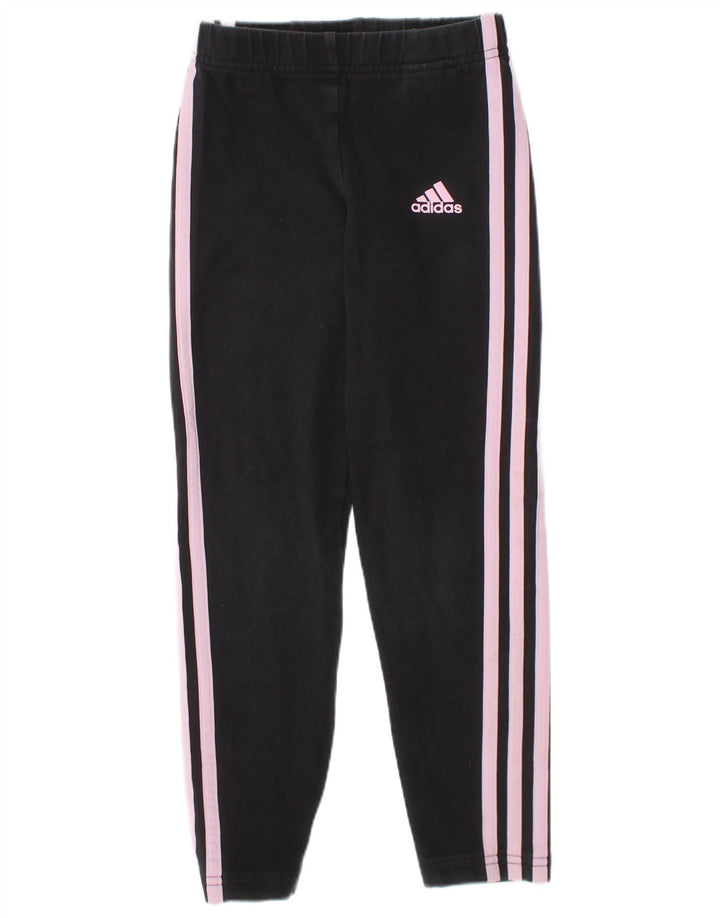 Legginsy Adidas Dziewczęce 6-7 Lat Czarne Bawełniane