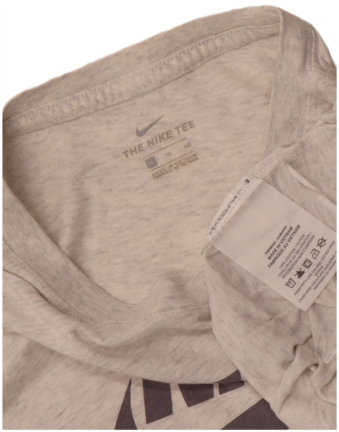 Damska koszulka z grafiką NIKE Top UK 18 XL, szara, bawełniana w plamki