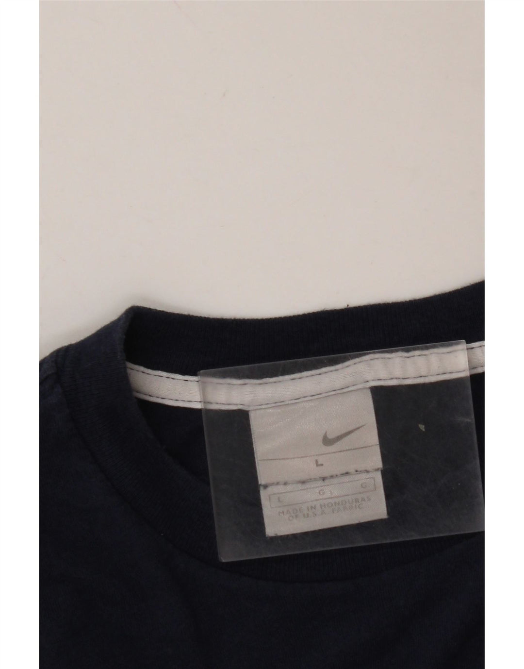 NIKE Mens T-Shirt Top Large Navy Blue Cotton