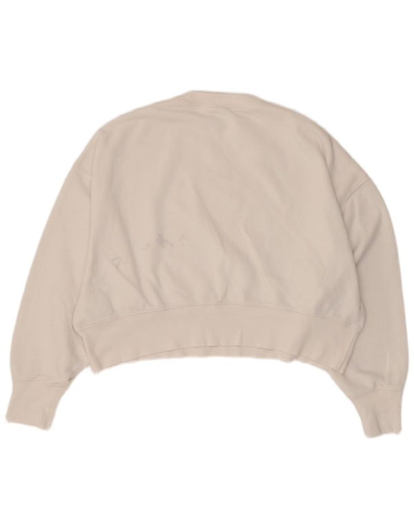 Damska bluza dresowa Nike Crop Oversize UK 6 XS, biała bawełna