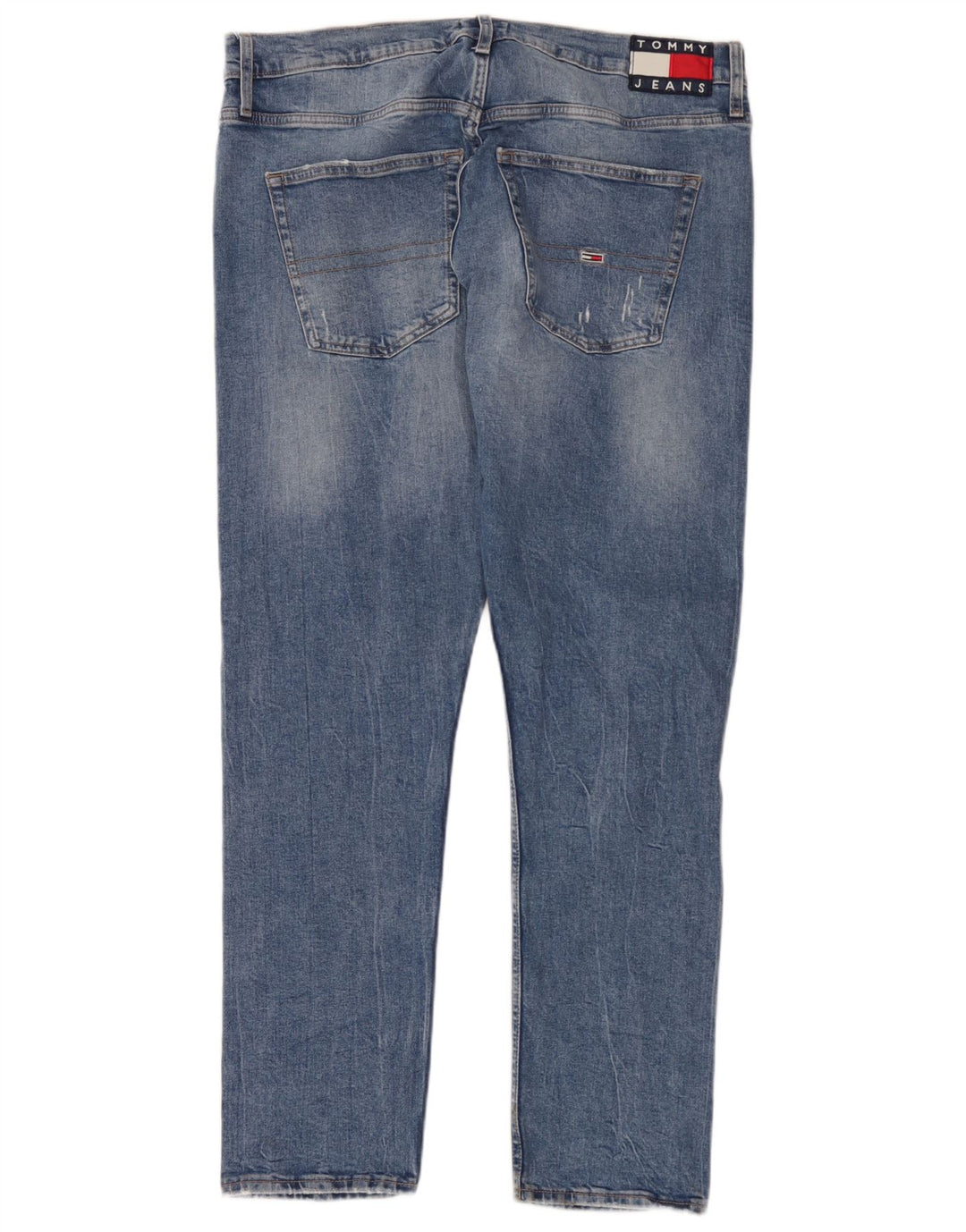 Męskie dżinsy Tommy Hilfiger w trudnej sytuacji W36 L32 Niebieska bawełna