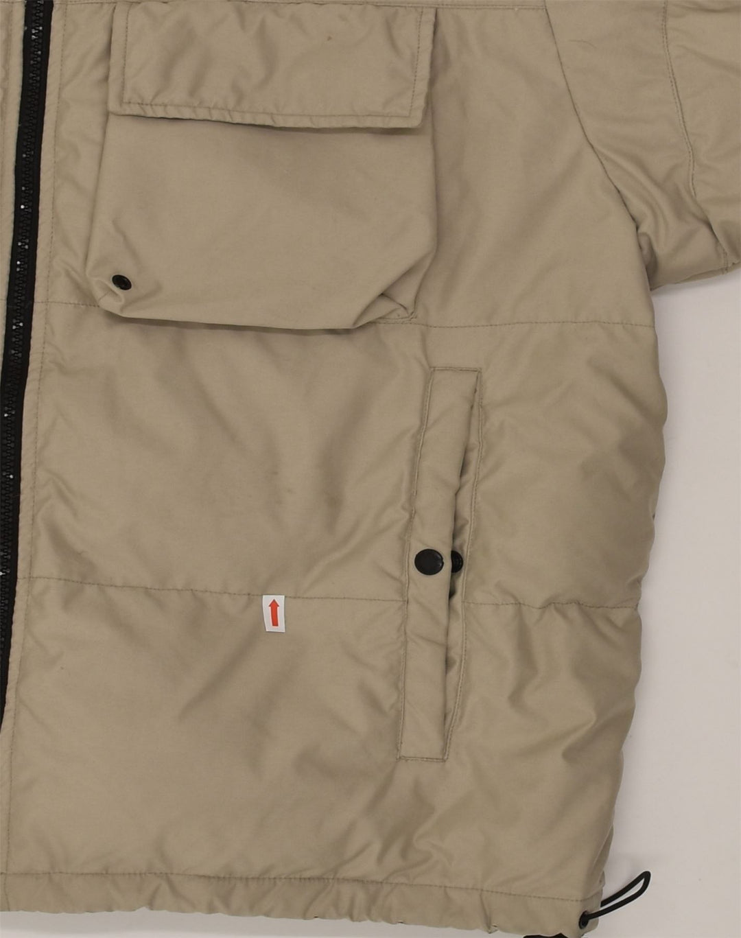 PEPE JEANS Męska ocieplana kurtka UK 36 Small Beżowy poliester