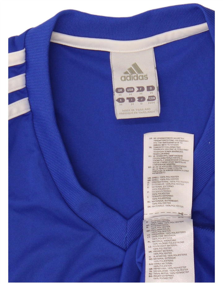 Adidas Męska koszulka Climalite Top, średni niebieski poliester