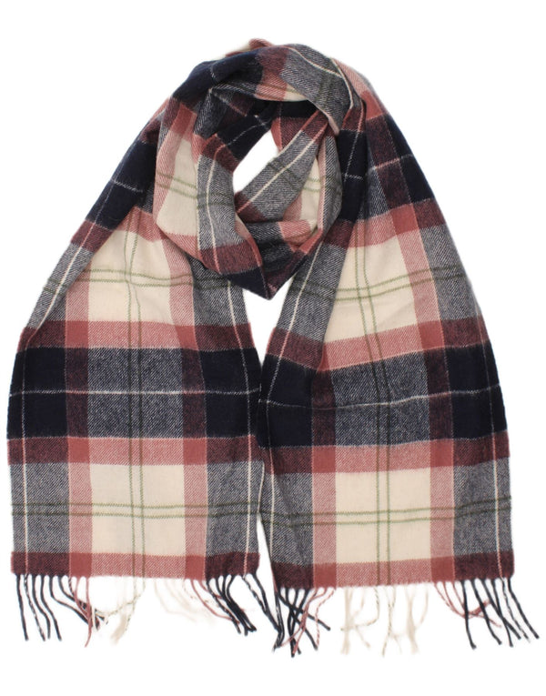 Szalik męski prostokątny Barbour w jednym rozmiarze, wielokolorowy, wełniany w kratę, klasyczny