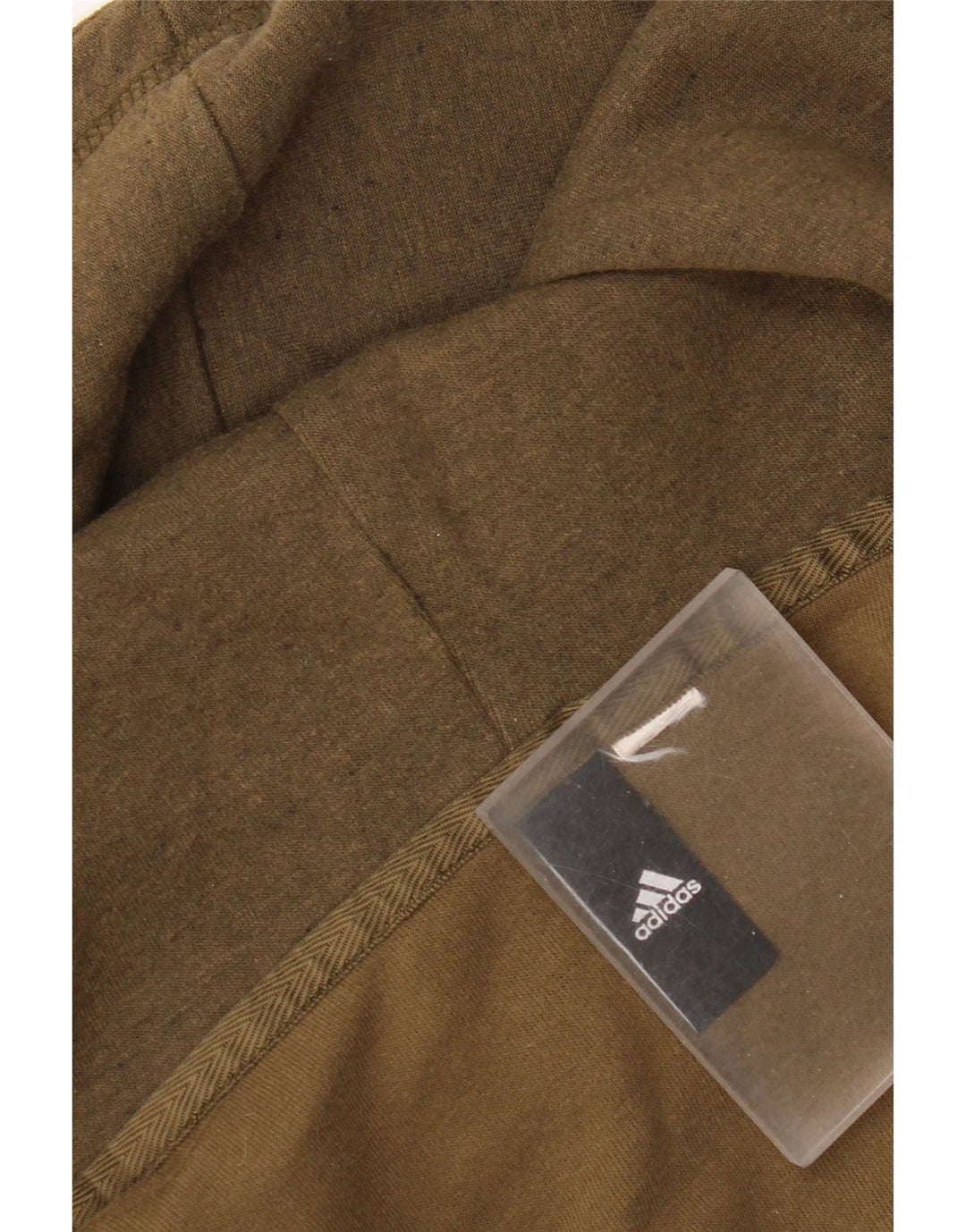 Męski sweter Adidas z grafiką i zamkiem błyskawicznym, średni khaki