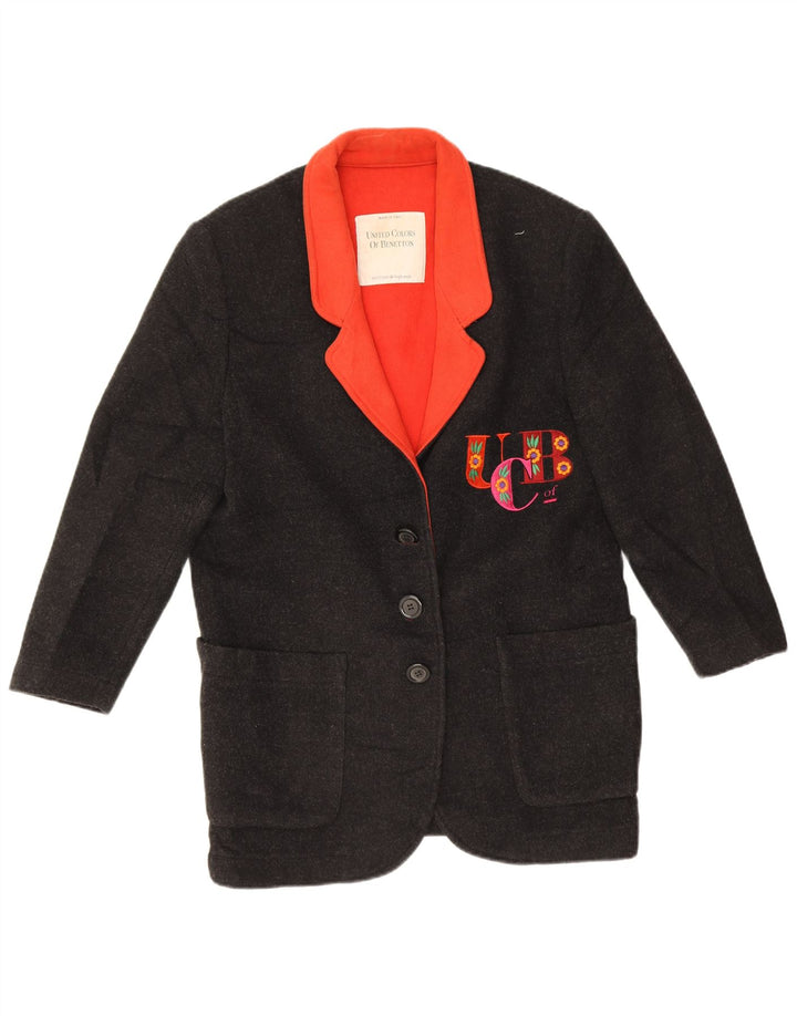 Damska marynarka Benetton Oversize zapinana na 3 guziki IT 40 Small Black