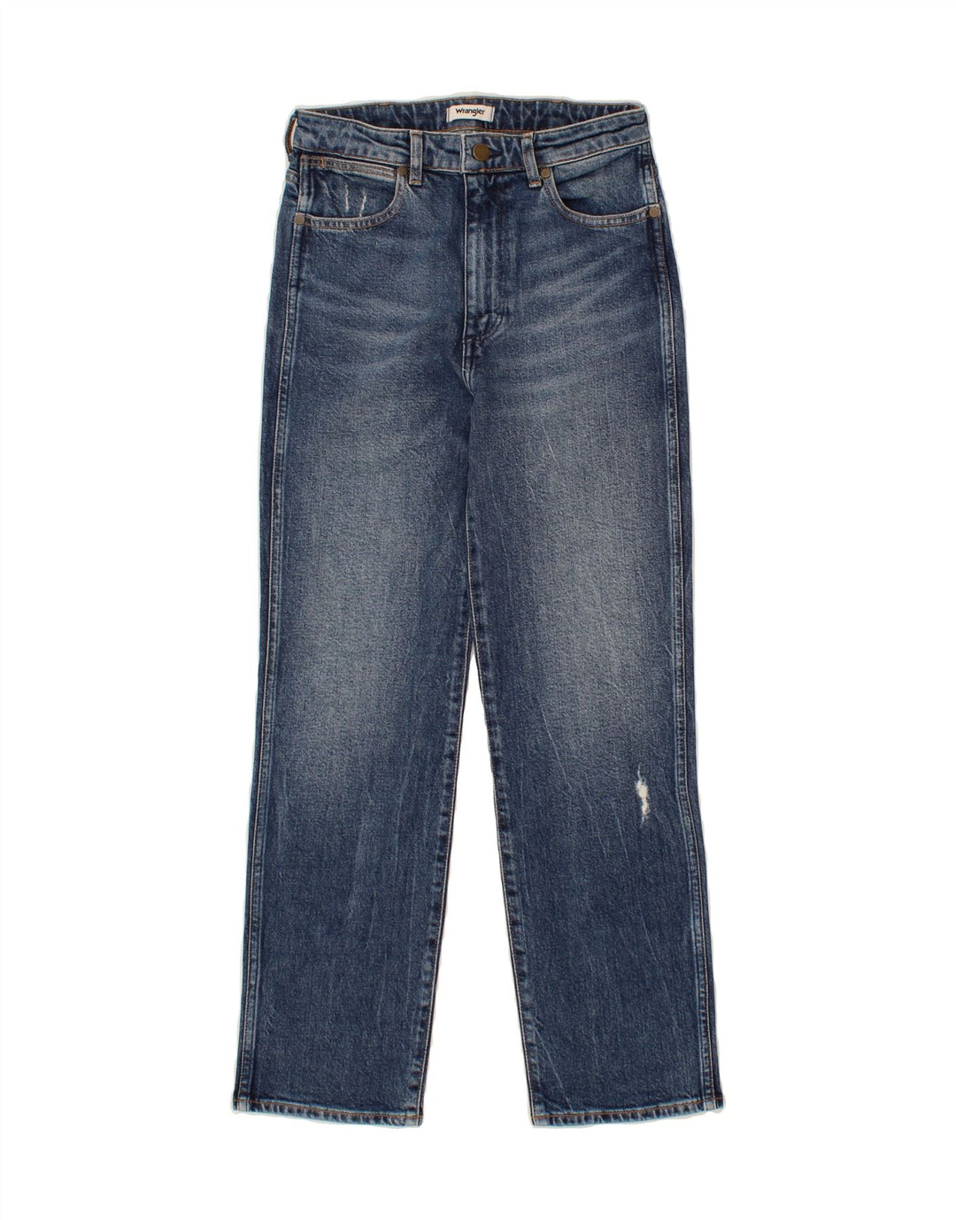 WRANGLER Womens Retro Straight Jeans W30 L27 Blue Cotton Vintage Wrangler and Second-Hand Wrangler from Messina Hembry 