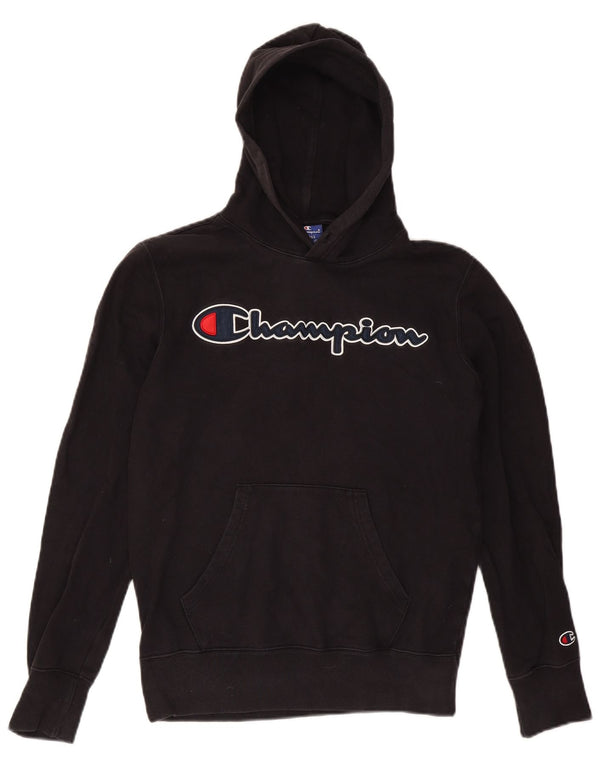 Męski sweter z kapturem i grafiką CHAMPION, mały, czarny