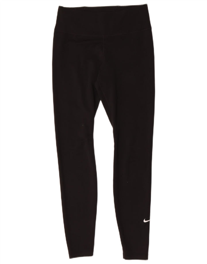 Damskie legginsy Nike Dri Fit UK 10, małe, czarne, poliestrowe