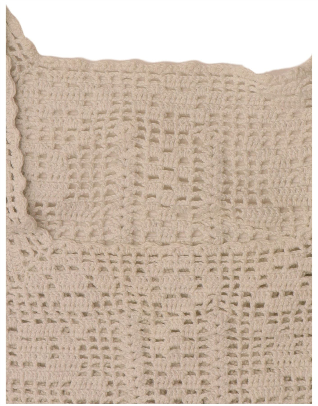 Vintage damski sweter z krótkim rękawem i okrągłym dekoltem UK 10 Small White