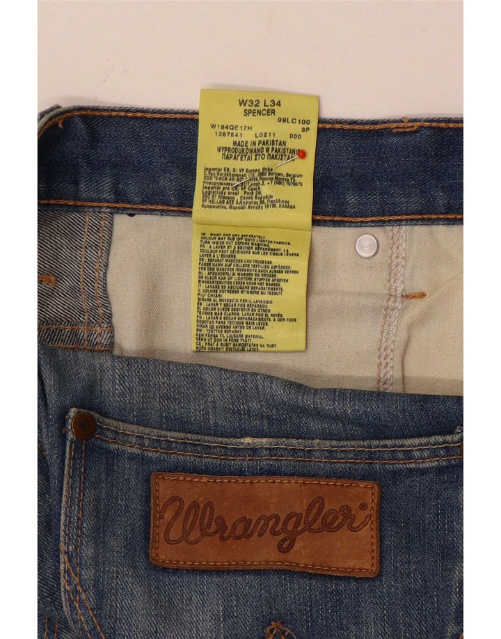 Wrangler Męskie Spencer Slim Jeans W32 L34 Niebieskie bawełniane