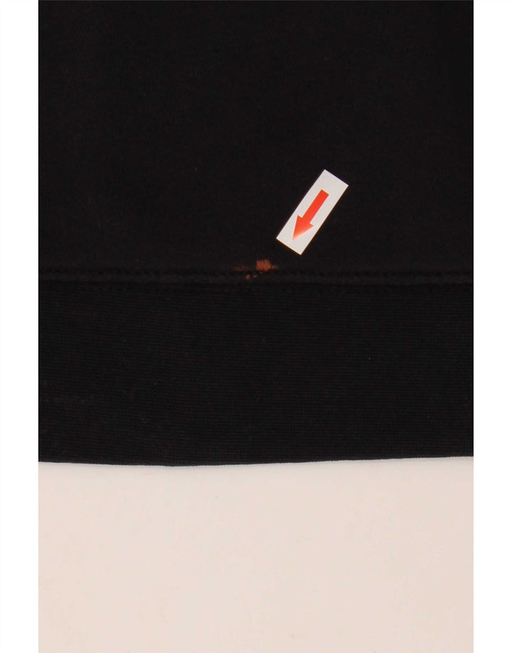 Męski sweter golfowy Calvin Klein z kapturem, średniej wielkości, czarny, bawełniany