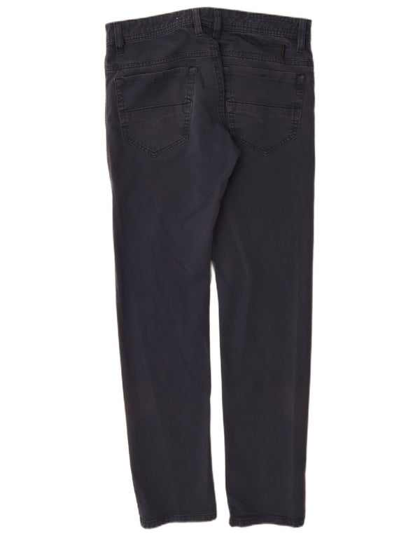 Diesel Mens Slim Casual Trousers W32 L30 Navy Blue Cotton