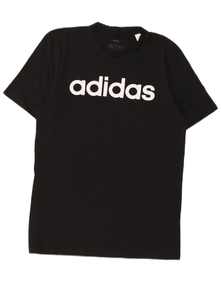 Męska koszulka z grafiką Adidas, mała, czarna, bawełniana