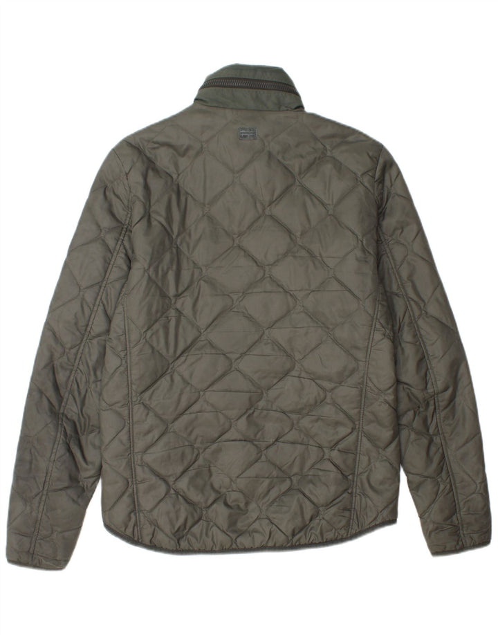 Męska pikowana kurtka z kapturem G-Star UK 36 Small Khaki, poliamid