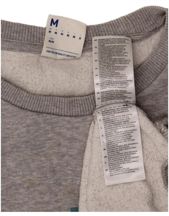 Męska bluza Reebok z grafiką, średnioszara, bawełniana