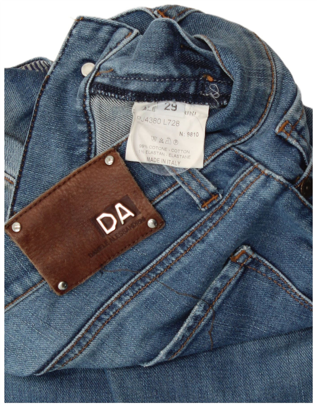 Damskie jeansy rozkloszowane Daniele Alessandrini W29 L31 Niebieska bawełna