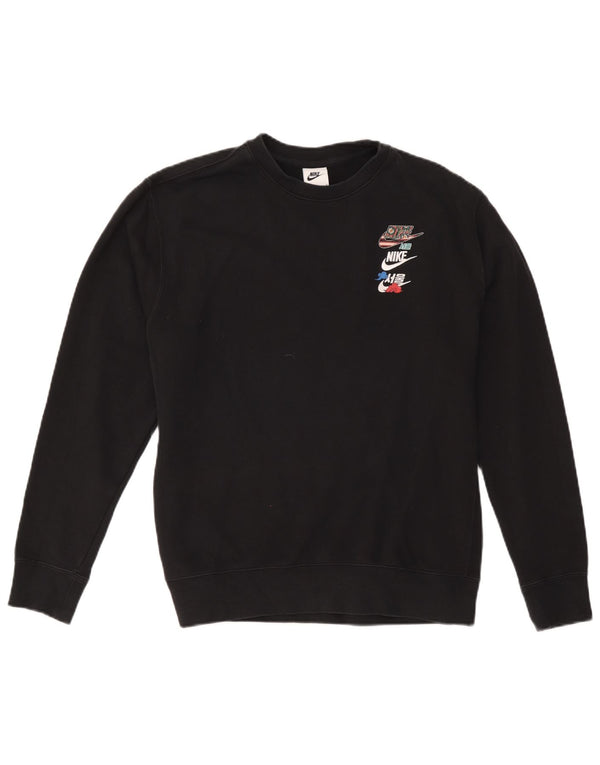 Damska bluza dresowa Nike UK 16, duża, czarna bawełna