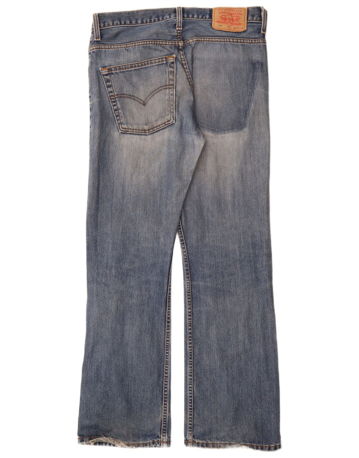 Męskie jeansy Levi's 507 Bootcut W32 L32 Niebieska bawełna