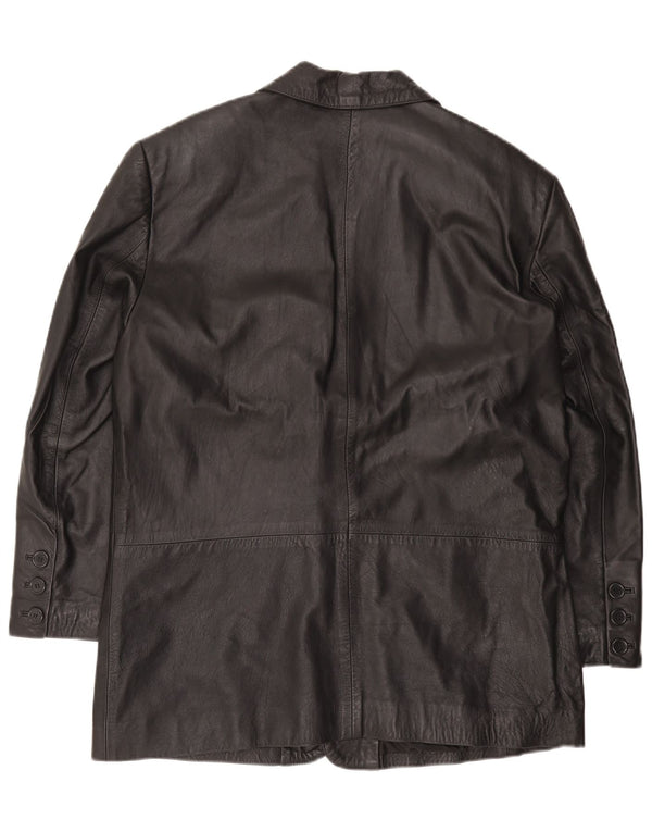 Vintage męska skórzana kurtka UK 44 2XL czarna skóra