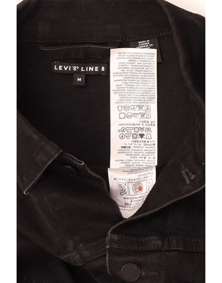 Męska kurtka dżinsowa Levi's Line 8, średnia, czarna, bawełniana, klasyczna
