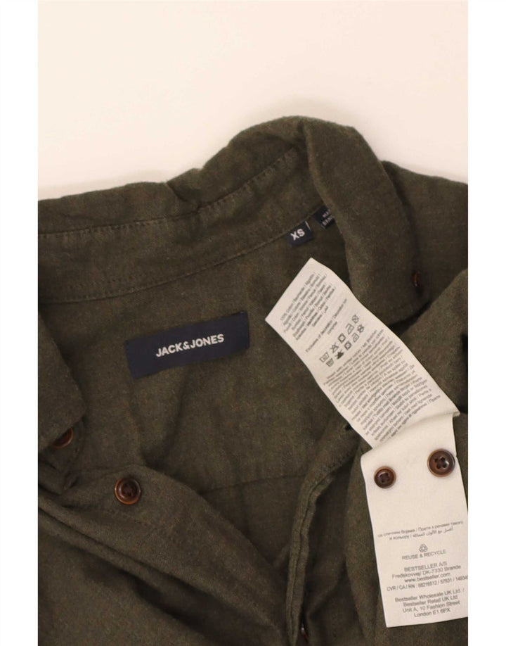 Koszula męska Jack & Jones XS, bawełniana khaki