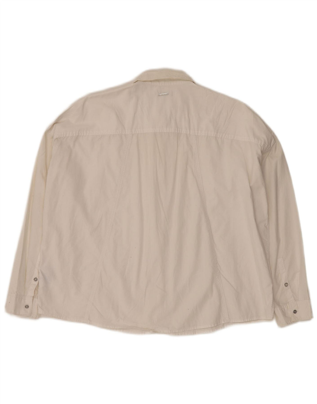 CALVIN KLEIN JEANS Damska koszula oversize UK 10 Small, biała, bawełniana