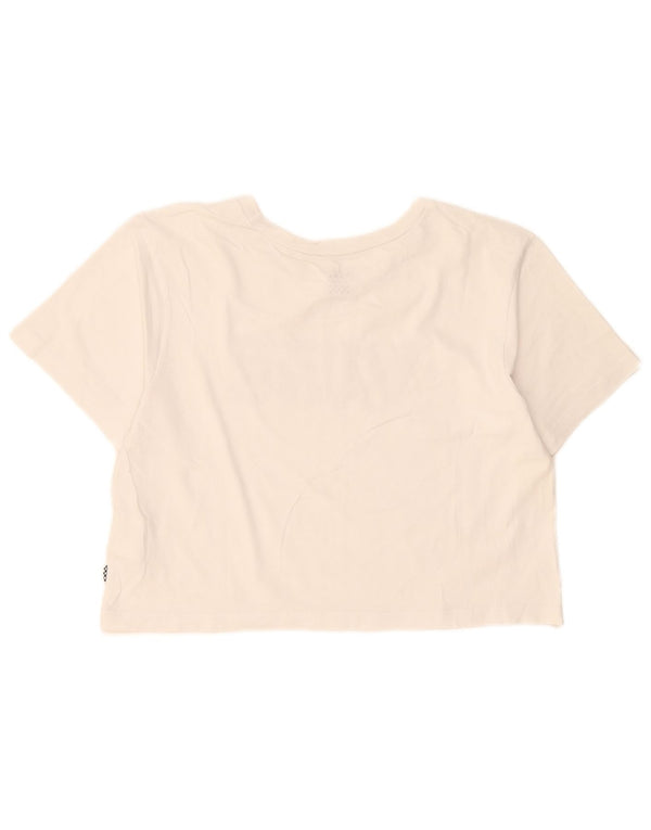 Damska koszulka Vans Crop Graphic Top UK 10 Small, biała, bawełniana