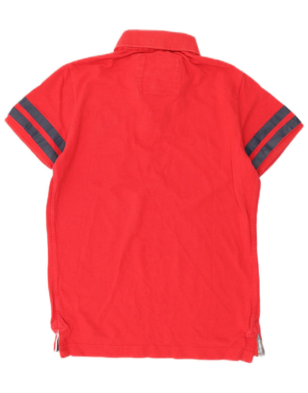 Męska koszulka polo Superdry z grafiką, duża, bawełniana w czerwone paski
