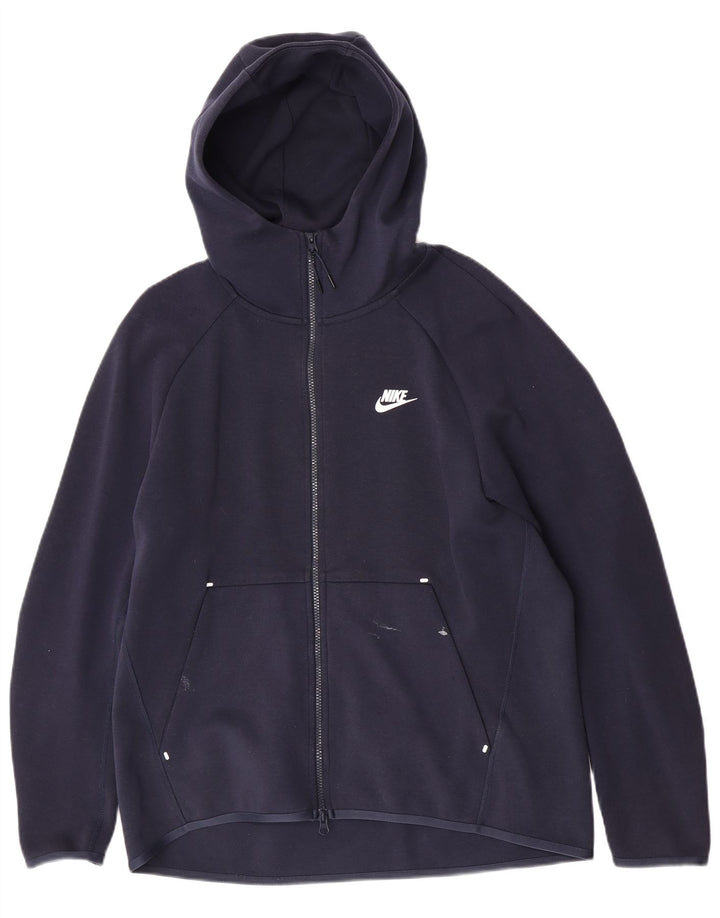 Męski sweter z kapturem i zamkiem błyskawicznym Nike, duży, granatowy, bawełniany